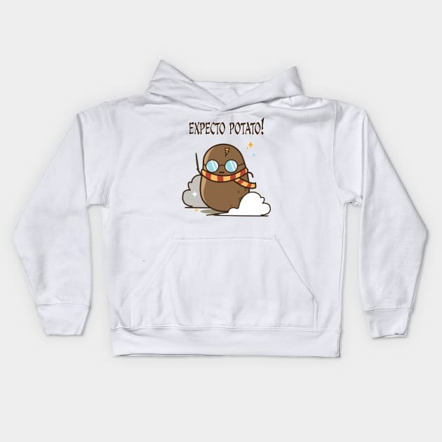 Expecto Potato Kids Hoodie by clgtart